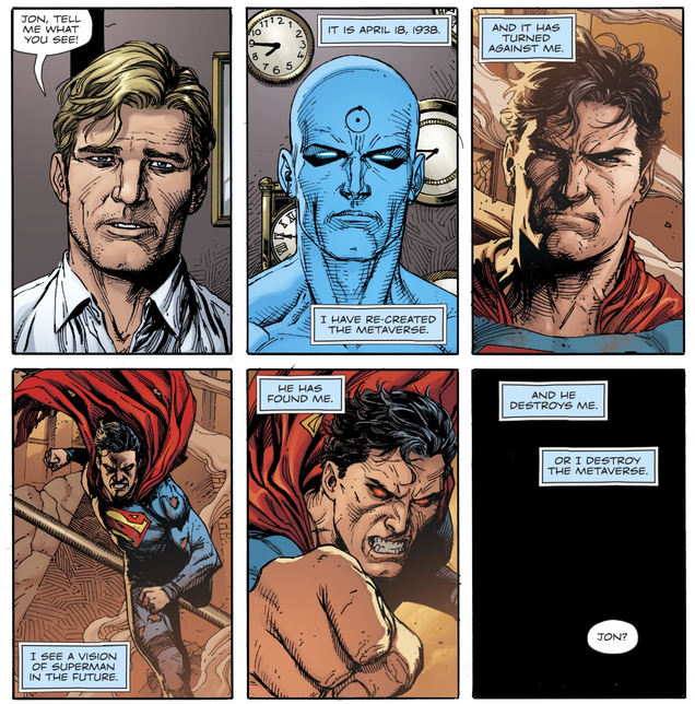 Illustration for article titled Geoff Johns reckons with his DC Comics legacy in Doomsday Clock #10